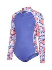 Mountain Warehouse Purple Mira Kids Rash Swimsuit - Image 3 of 4