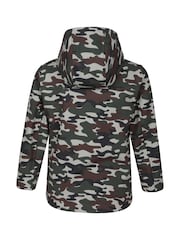 Mountain Warehouse Black Exodus Kids Printed Water Resistant Softshell Jacket - Image 2 of 4