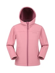Mountain Warehouse Light Pink Exodus Kids Water Resistant Softshell Jacket - Image 1 of 6