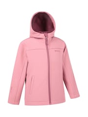Mountain Warehouse Light Pink Exodus Kids Water Resistant Softshell Jacket - Image 2 of 6