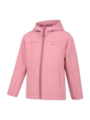 Mountain Warehouse Light Pink Exodus Kids Water Resistant Softshell Jacket - Image 4 of 6
