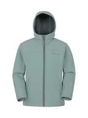 Mountain Warehouse Sage Green Exodus Kids Water Resistant Softshell Jacket - Image 1 of 6