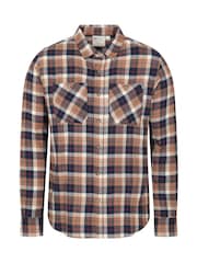 Mountain Warehouse Natural Maine Flannel Long Sleeve Shirt - Image 1 of 4