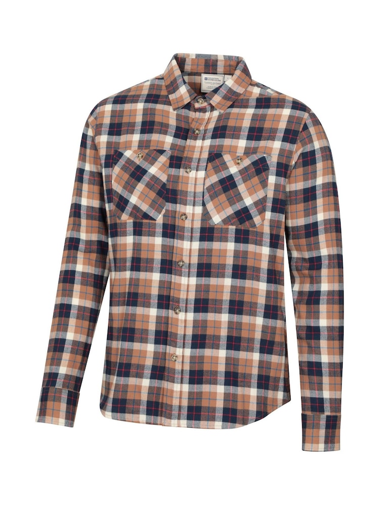 Mountain Warehouse Natural Maine Flannel Long Sleeve Shirt - Image 2 of 4 Mountain Warehouse Natural Maine Flannel Long Sleeve Shirt - Image 2 of 4