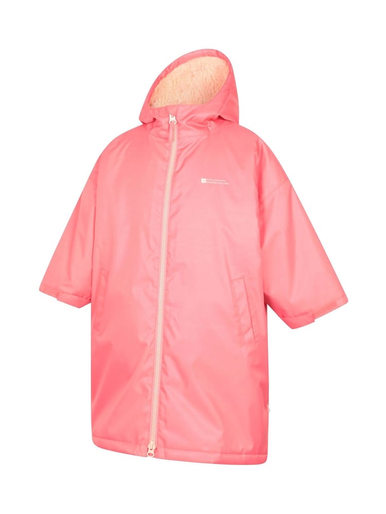 Mountain Warehouse Pink Tidal Kids Waterproof Changing Robe - Image 2 of 5 Mountain Warehouse Pink Tidal Kids Waterproof Changing Robe - Image 2 of 5