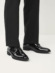 Black Wide Fit Patent Derby Shoes - Image 1 of 8
