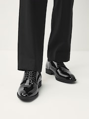 Black Wide Fit Patent Derby Shoes - Image 2 of 8