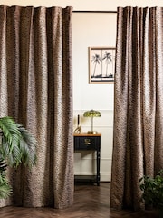 Rockett St George Leopard Love Pencil Pleat Blackout Curtains - Image 1 of 8