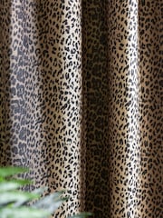 Rockett St George Leopard Love Pencil Pleat Blackout Curtains - Image 2 of 8