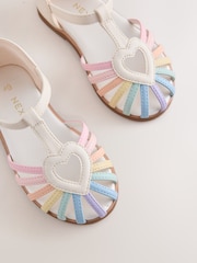 Multi Pastel Wide Fit (G) Fisherman Heart Occasion Sandals - Image 3 of 5