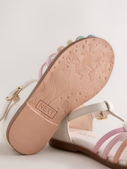 Multi Pastel Wide Fit (G) Fisherman Heart Occasion Sandals - Image 5 of 5