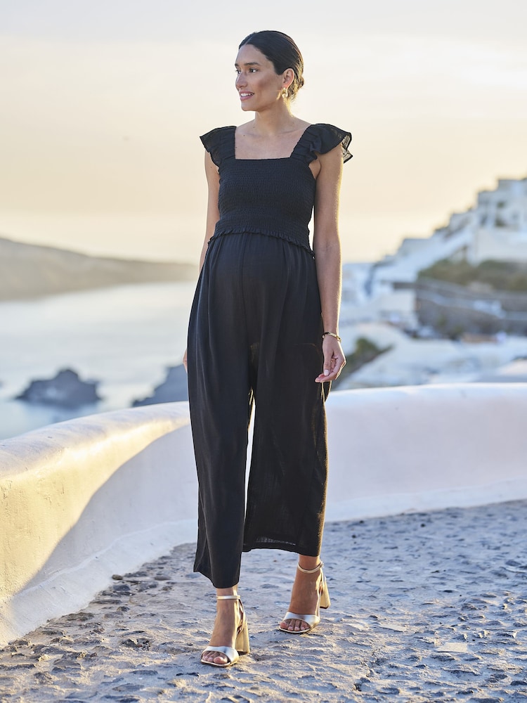 Seraphine Maternity Shirred Jumpsuit - תמונה 1 מתוך 7 Seraphine Maternity Shirred Jumpsuit - תמונה 1 מתוך 7
