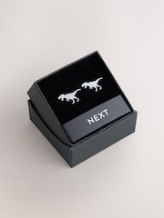 Sølv Tone dinosaur - Novelty Manchetknapper - Billede 3 af 3