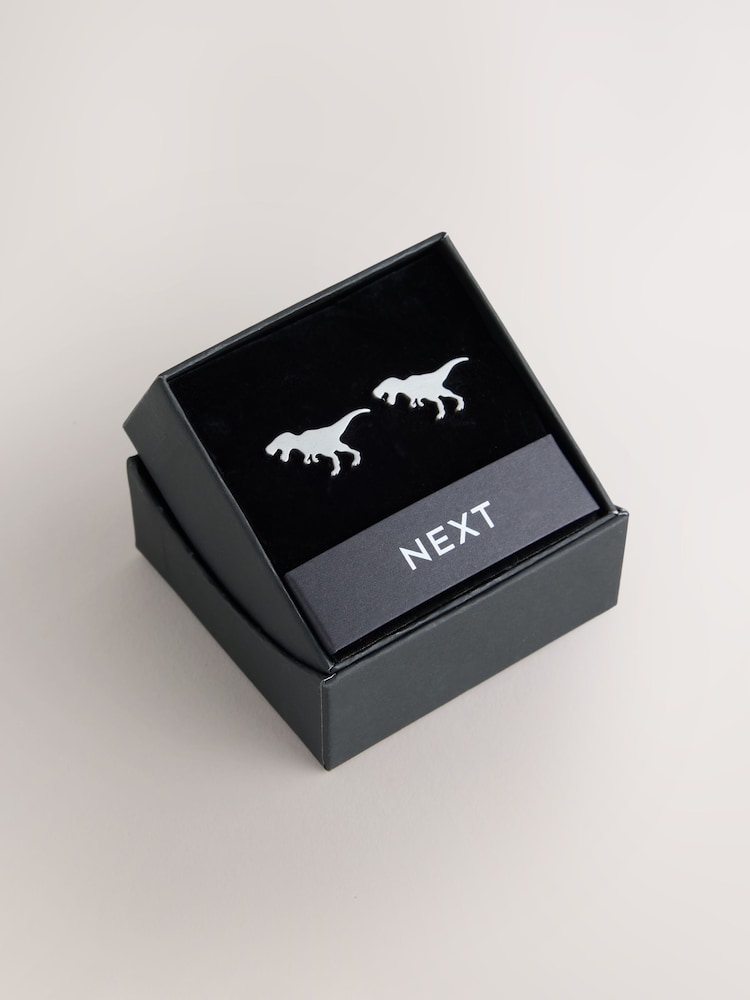 Sølv Tone dinosaur - Novelty Manchetknapper - Billede 3 af 3 Sølv Tone dinosaur - Novelty Manchetknapper - Billede 3 af 3