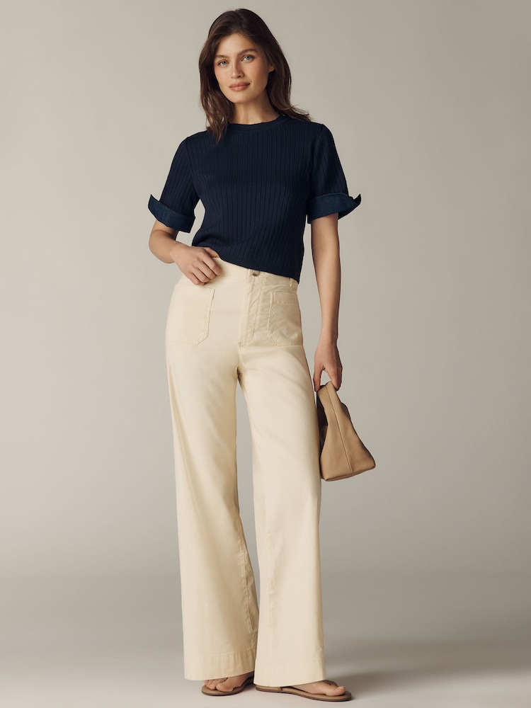 Кремовый - Широкие брюки Anthroplogy Maeve The Colette - Изображение 1 4