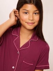 أحمر بورغندي - حزمة Lipsy Jersey Shirt And Long Leg بيجامات (5-16yrs) - صورة 3 من 4