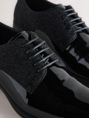 Black Glitter Panel Derby Shoes - Image 3 of 7