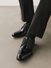 Black Glitter Panel Derby Shoes - Image 6 of 7