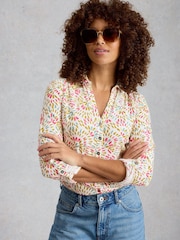 White Stuff White Annie Jersey Shirt - Image 1 of 6