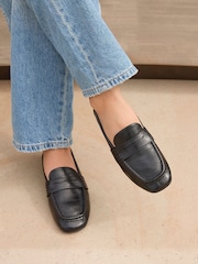 Crno - Linzi Edition Square Toe Penny Loafers - Slika 1 od 6