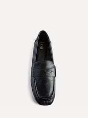 Crno - Linzi Edition Square Toe Penny Loafers - Slika 4 od 6