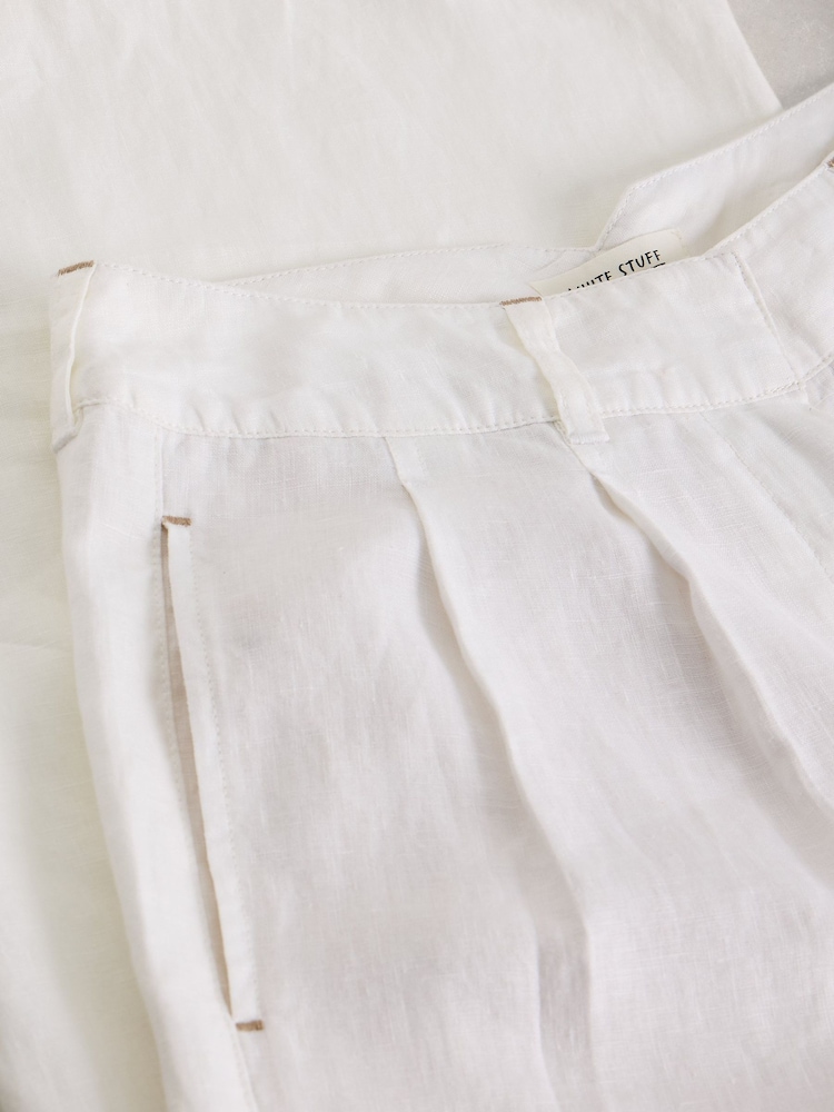 White Stuff White Sasha Wide Leg Linen Trousers - Image 6 of 6 White Stuff White Sasha Wide Leg Linen Trousers - Image 6 of 6