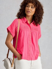 White Stuff Pink Didi Double Cloth Shirt - Image 1 of 6