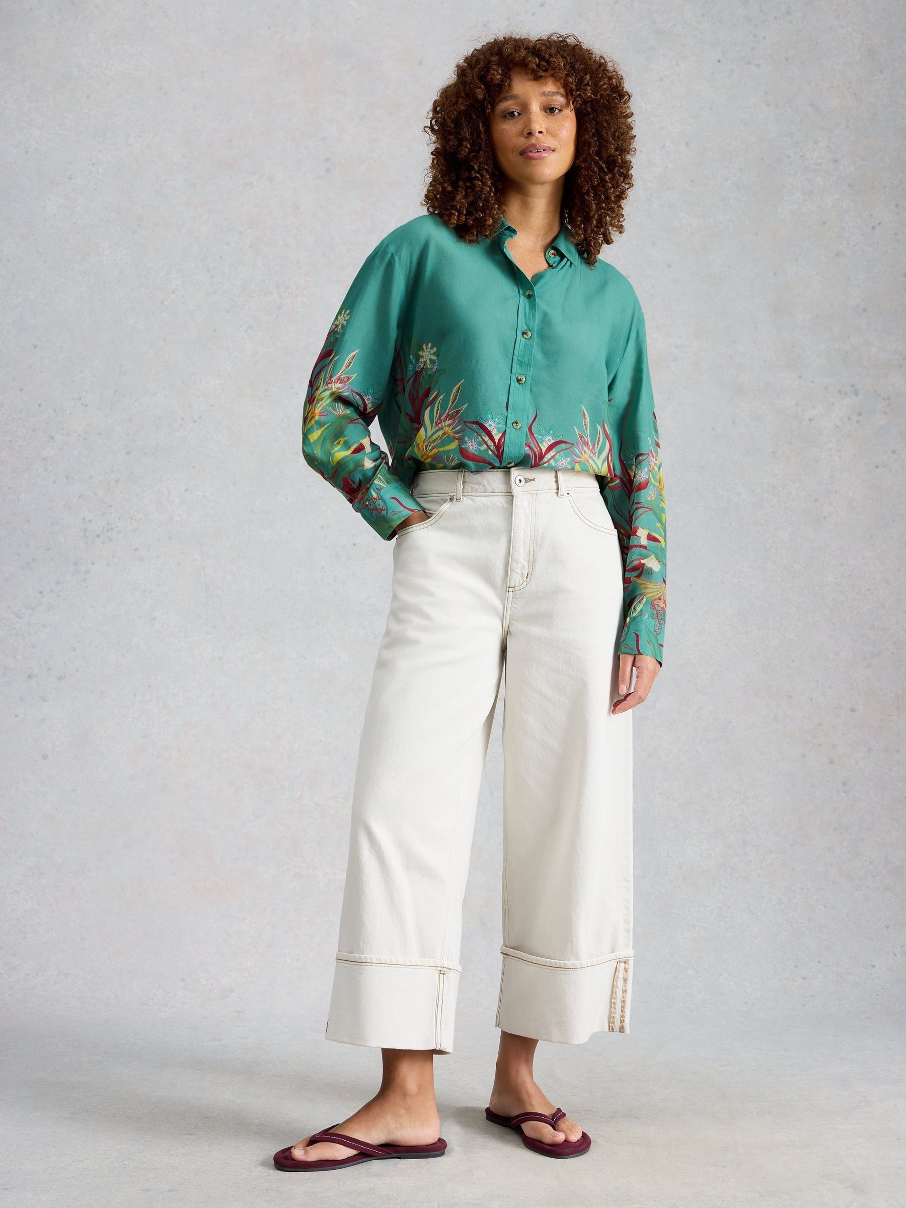 White Stuff Women's Green Lydia Shirt