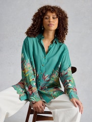 White Stuff Green Lydia Shirt - Image 3 of 6