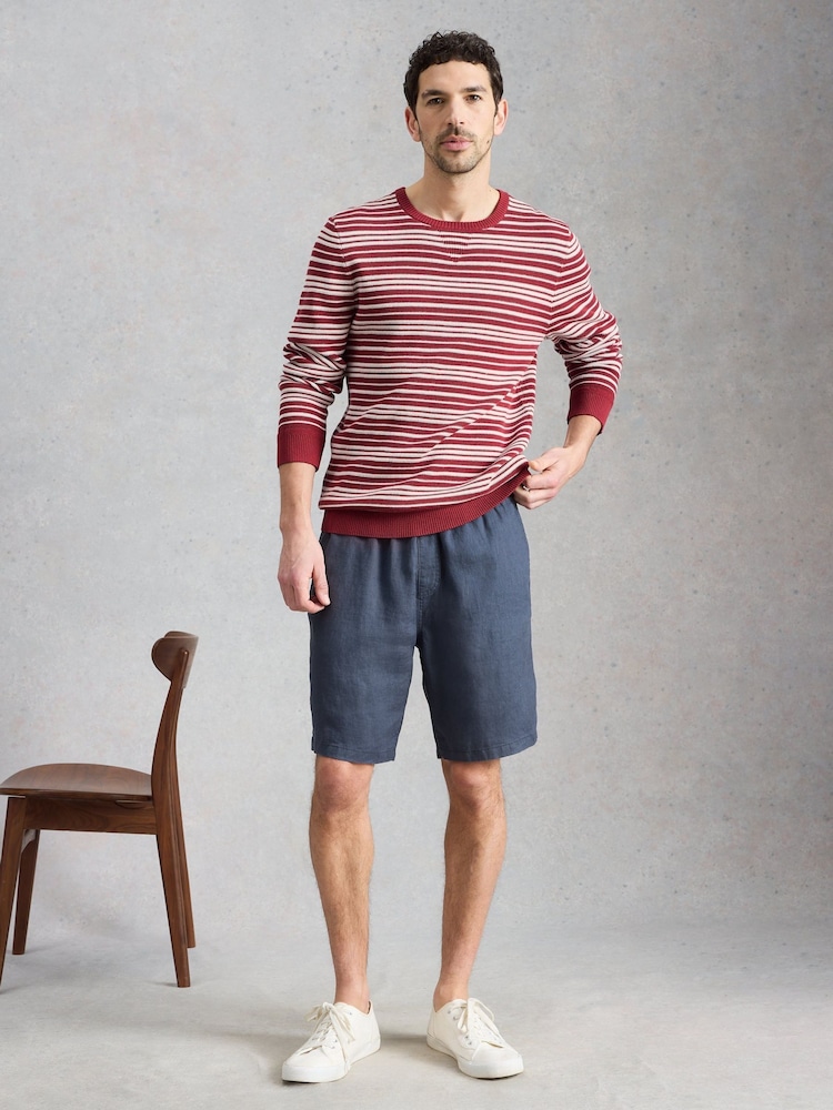 White Stuff Red Attadale Crew Neck Thin Stripe Jumper - Image 1 of 6 White Stuff Red Attadale Crew Neck Thin Stripe Jumper - Image 1 of 6