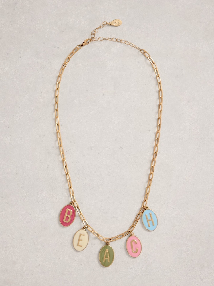 White Stuff Gold Beach Charm Necklace - Image 1 of 2