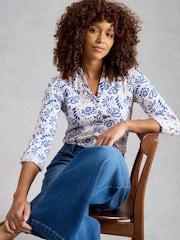 White Stuff White Annie Jersey Shirt - Image 1 of 6