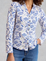 White Stuff White Annie Jersey Shirt - Image 4 of 6