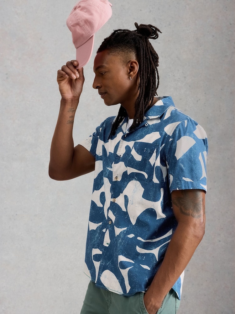 White Stuff Blue Abstract Print Hayle Shirt - Image 1 of 6 White Stuff Blue Abstract Print Hayle Shirt - Image 1 of 6