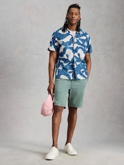 White Stuff Blue Abstract Print Hayle  Shirt - Image 3 of 6