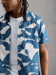 White Stuff Blue Abstract Print Hayle  Shirt - Image 4 of 6