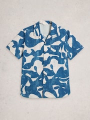 White Stuff Blue Abstract Print Hayle  Shirt - Image 5 of 6