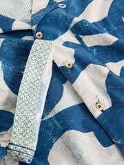 White Stuff Blue Abstract Print Hayle  Shirt - Image 6 of 6