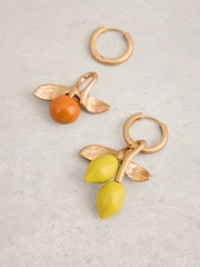 White Stuff Yellow Citrus Mismatch Earrings - Image 1 of 2