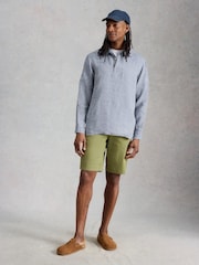 White Stuff Blue Carlton Linen Pop Over Shirt - Image 1 of 6