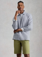 White Stuff Blue Carlton Linen Pop Over Shirt - Image 4 of 6