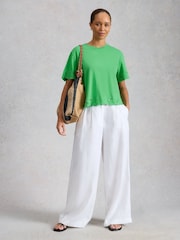 White Stuff Green Colleen Cutwork Top - Image 3 of 6