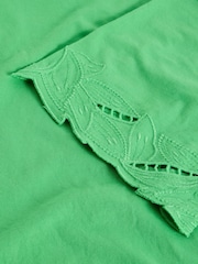 White Stuff Green Colleen Cutwork Top - Image 6 of 6