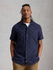 White Stuff Blue Denny Short Sleves Check Shirt - Image 1 of 6