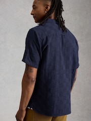 White Stuff Blue Denny Short Sleves Check Shirt - Image 2 of 6