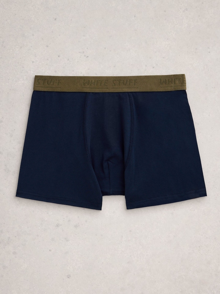 White Stuff Red Hove Boxers Print & Plain 2 Pack - Image 2 of 4