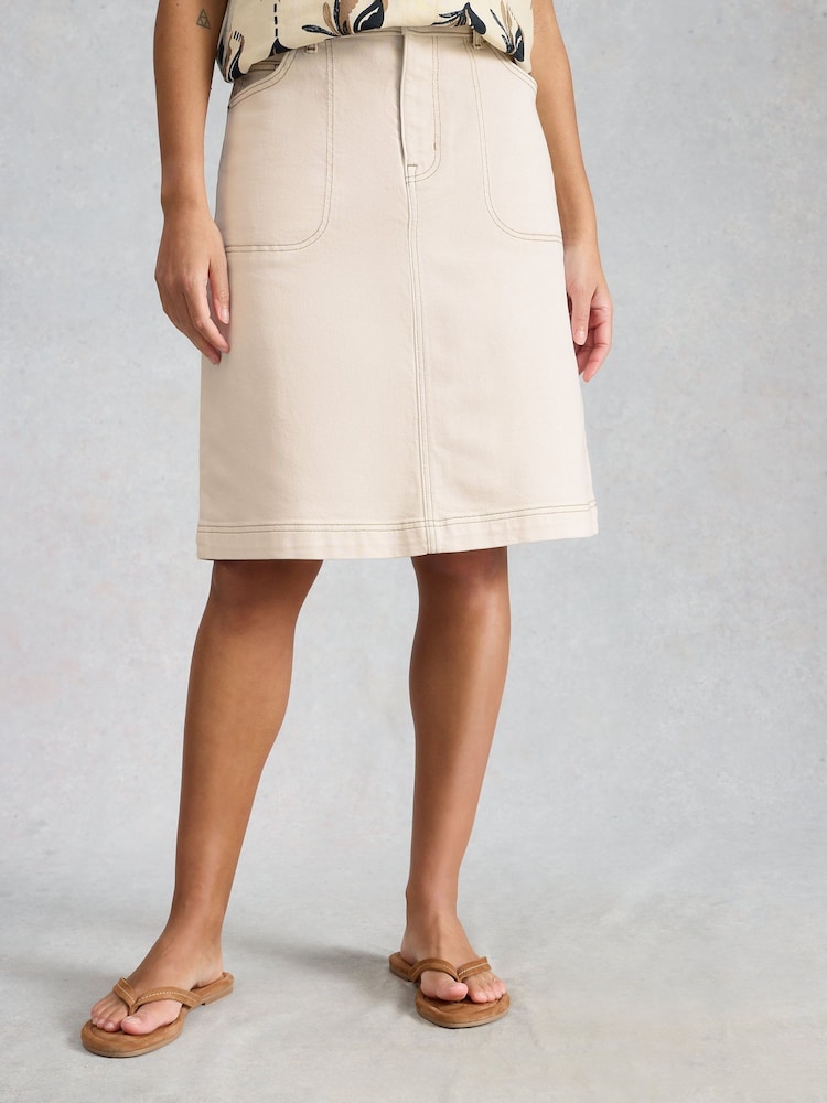 White Stuff Natural Tia Denim Skirt - Image 1 of 6