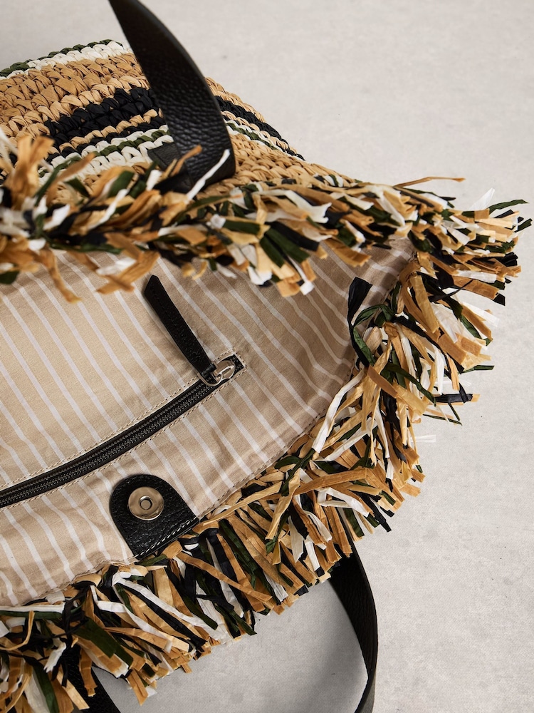 White Stuff Natural Freya Crochet Tassle Bag - Image 3 of 3 White Stuff Natural Freya Crochet Tassle Bag - Image 3 of 3