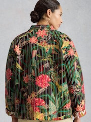 White Stuff Green Printed Quilted Jacket - Image 2 of 5