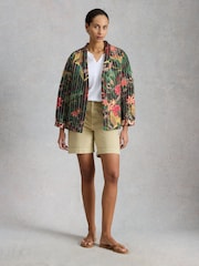 White Stuff Green Printed Quilted Jacket - Image 3 of 5